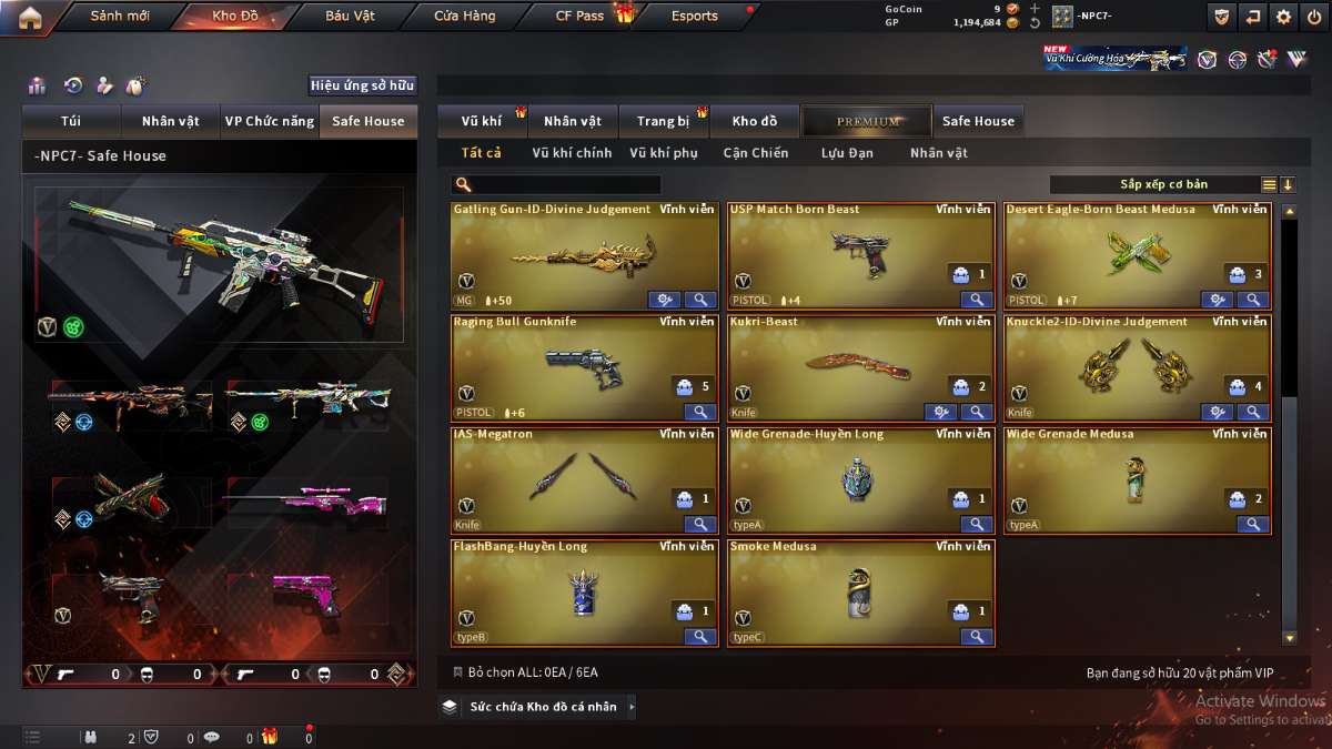 shop acc cf uy tin gia re